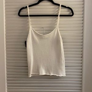 White knit tank